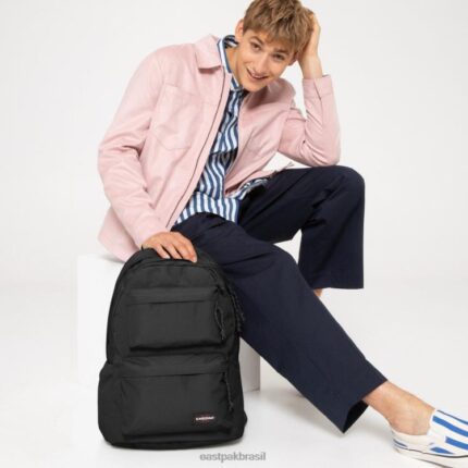 duplo acolchoado preto Eastpak mochilas 484BB88